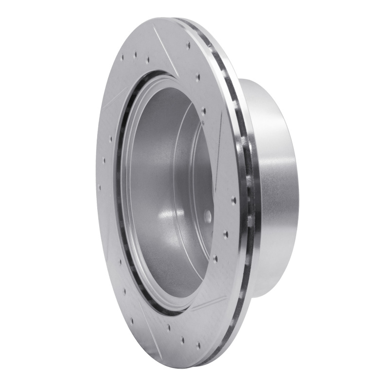 Kia Sorento Brake Rotor (1) - Rear Left - R1 Concepts - Drilled & Slotted - Silver - `03-`06